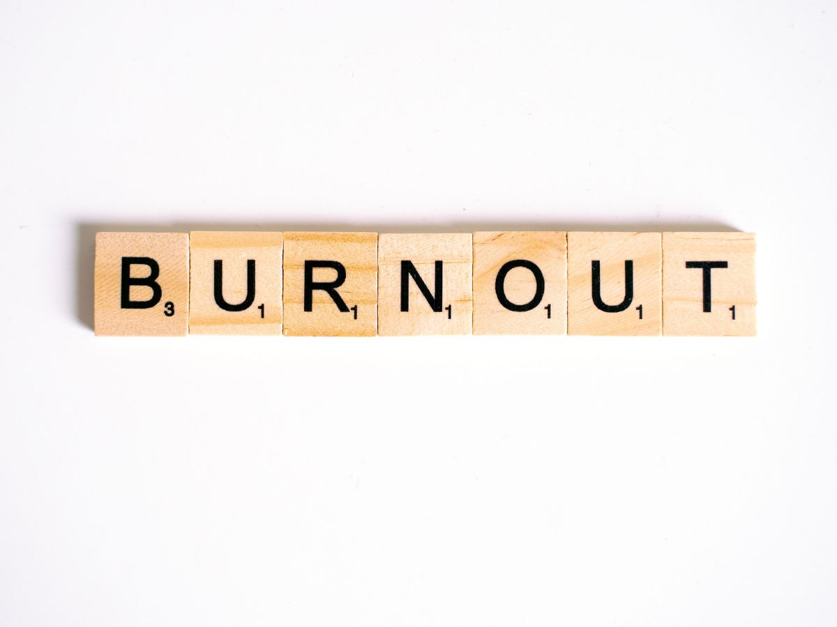 cubics with letters saying burnout